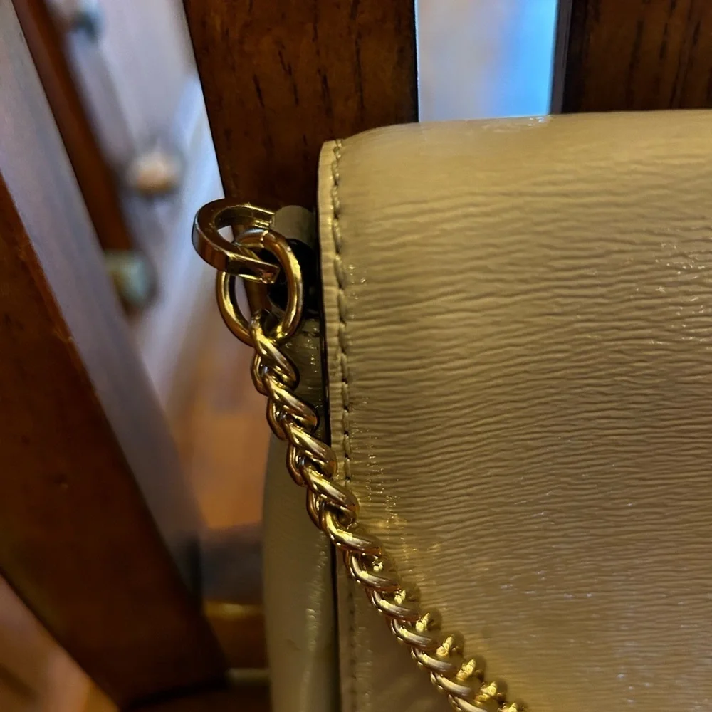 Kate Spade Gray Shoulder Bag Purse Chained Strap